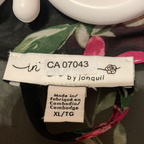 Floral Print Lace Kimono Robe  - XL - Picture 6 of 12